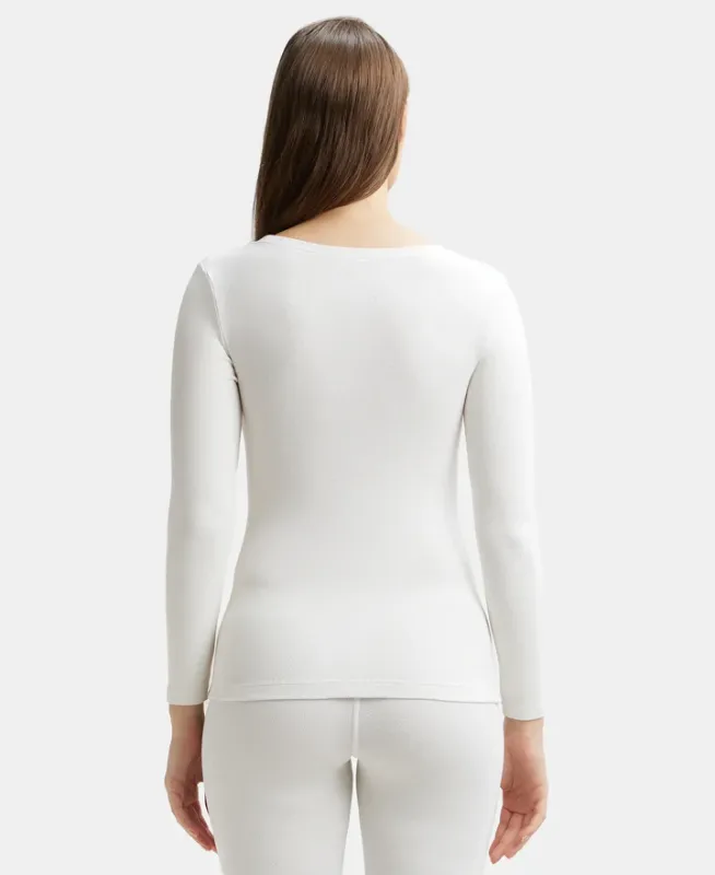 #2540 Ultra Warmth Soft Touch Microfiber Elastane Stretch Fleece Fabric Full Sleeve Thermal Top with StayWarm Technology Women