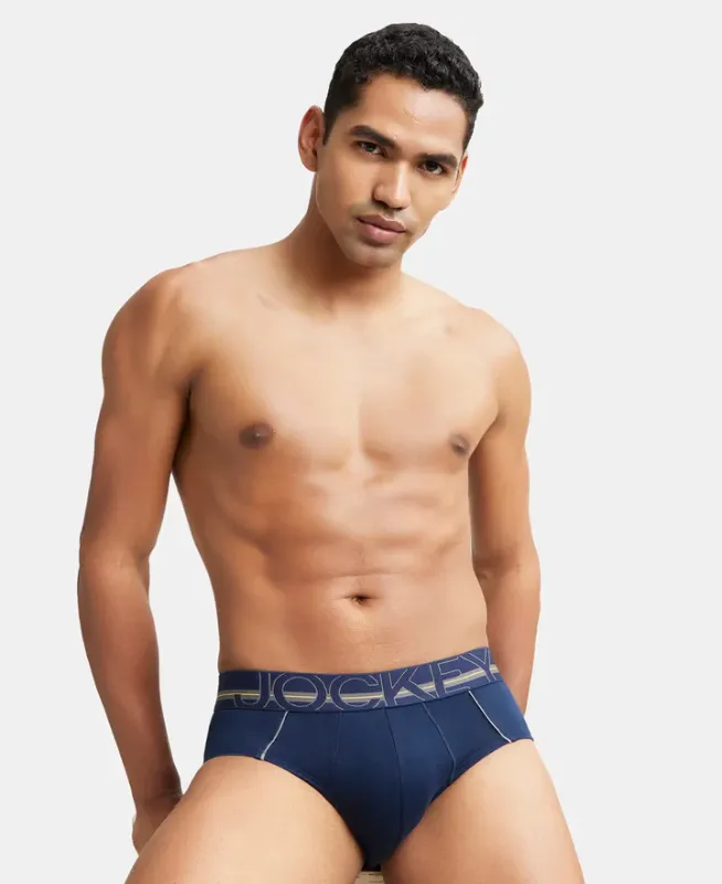 #US14 Super Combed Cotton Solid Brief with Ultrasoft Waistband Menswear