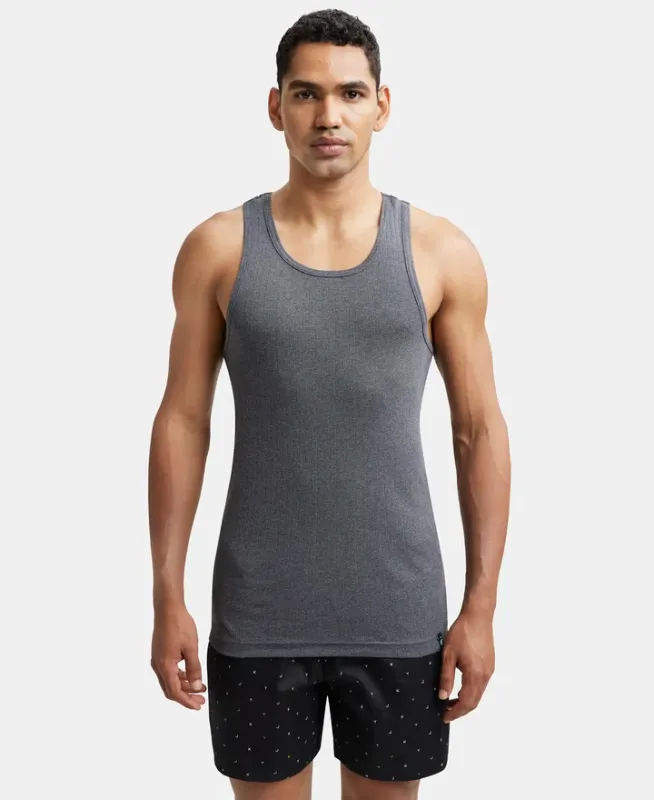 #9922 Super Combed Cotton Rib Round Neck with Racerback Gym Vest Menswear