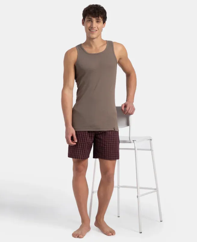 #9922 Super Combed Cotton Rib Round Neck with Racerback Gym Vest Menswear