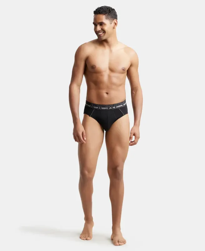 #US14 Super Combed Cotton Solid Brief with Ultrasoft Waistband Menswear