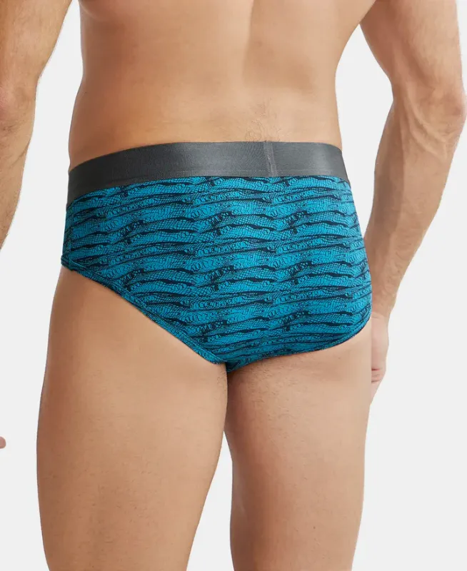 #IC29 Tactel Microfiber Elastane Stretch Printed Brief with Moisture Move Properties Menswear
