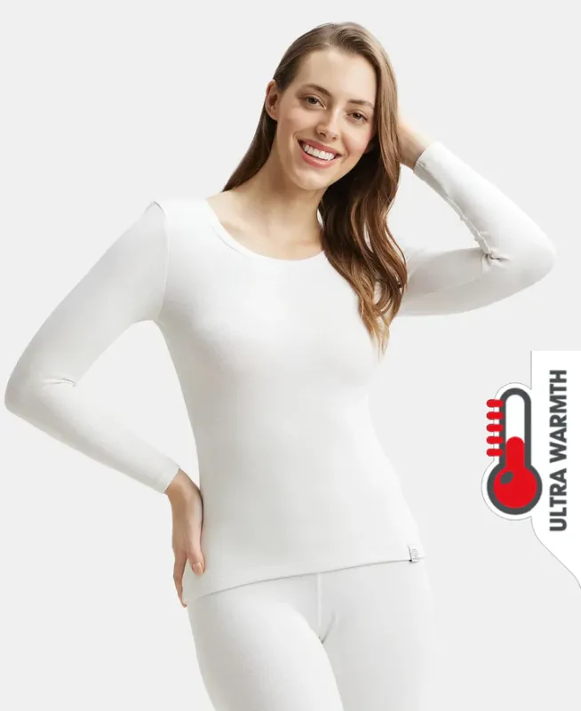 #2540 Ultra Warmth Soft Touch Microfiber Elastane Stretch Fleece Fabric Full Sleeve Thermal Top with StayWarm Technology Women