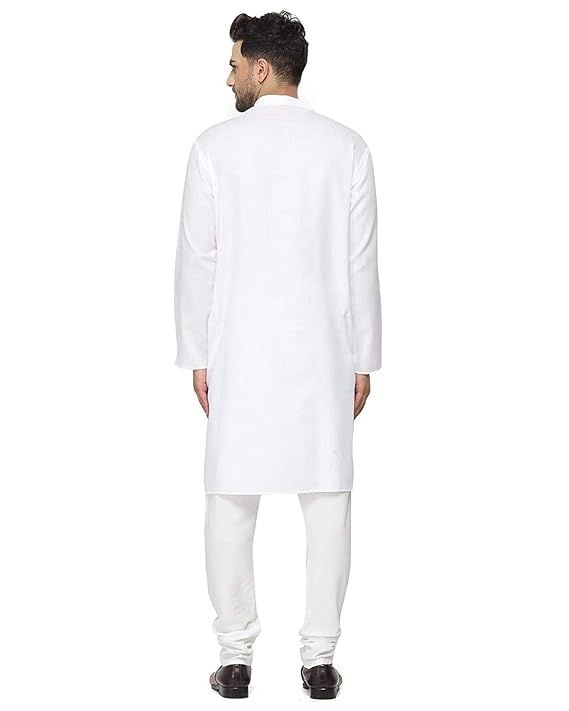 HU - Handcrafted Uniquely Ethnic Premium Cotton And Silk Kurta With Pyjamas Menswear