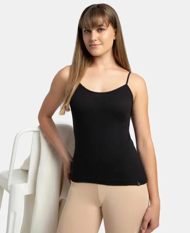 Super Combed Cotton Rib Camisole with Adjustable Straps and StayFresh Treatment #1487 Women