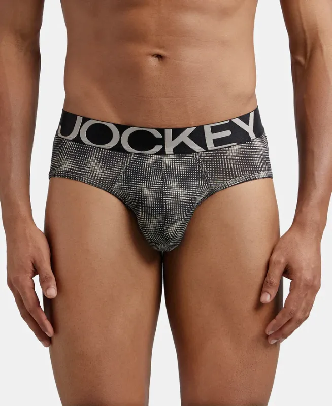 #IC29 Tactel Microfiber Elastane Stretch Printed Brief with Moisture Move Properties Menswear