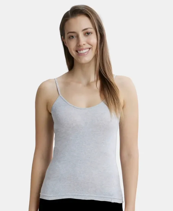 Super Combed Cotton Rib Camisole with Adjustable Straps and StayFresh Treatment #1487 Women