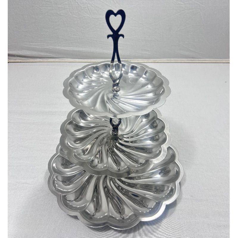 Flame Handle Tiered Serving Tray