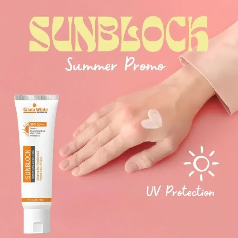 Gluta White SunBlock SPF 60 | Moisturizing & Brightening