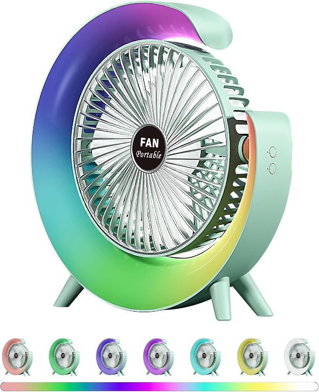 Colorful USB Rechargeable Desktop Fan