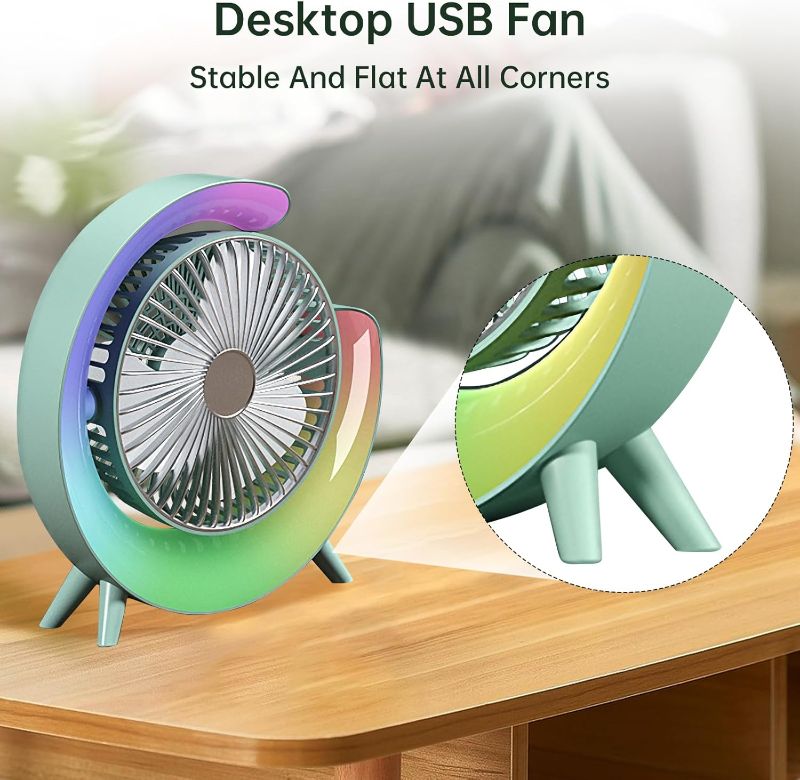 Colorful USB Rechargeable Desktop Fan