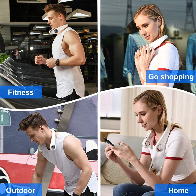 Portable Bladeless Hanging Neck Fan | Hands-Free Personal