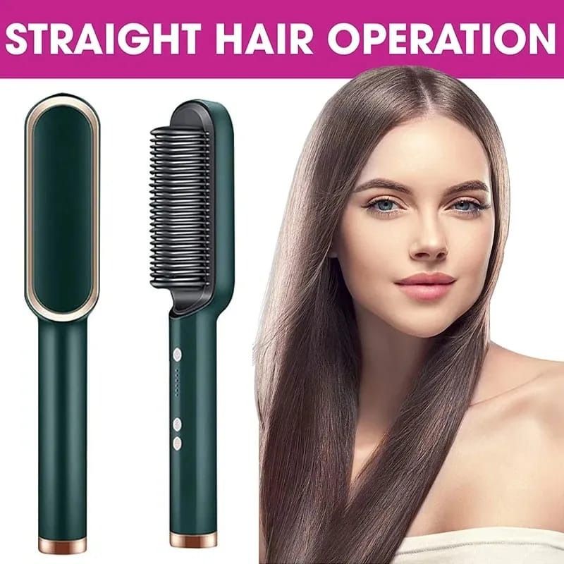 909 Hair Straightening Brush | Electric 2‑in‑1