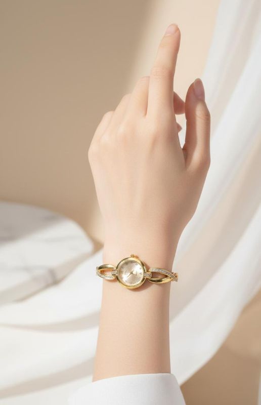 RTJ-181 Elegant Zircon Korean Watch –Black Golden