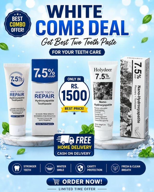 🔥 Special Combo Offer. Repair your enamel & bring back your white smile with 7.5% nHAP Technology!