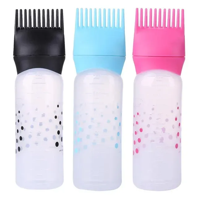 Hair Oil Comb Applicator Bottle with Graduated Scale