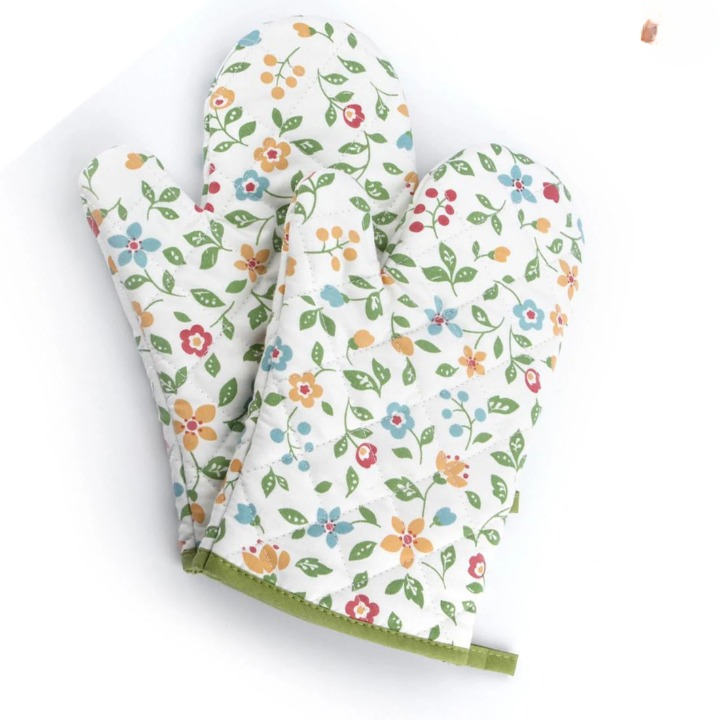 Premium Heat Resistant Oven Mitts 2Pcs Extra Long Kitchen Gloves