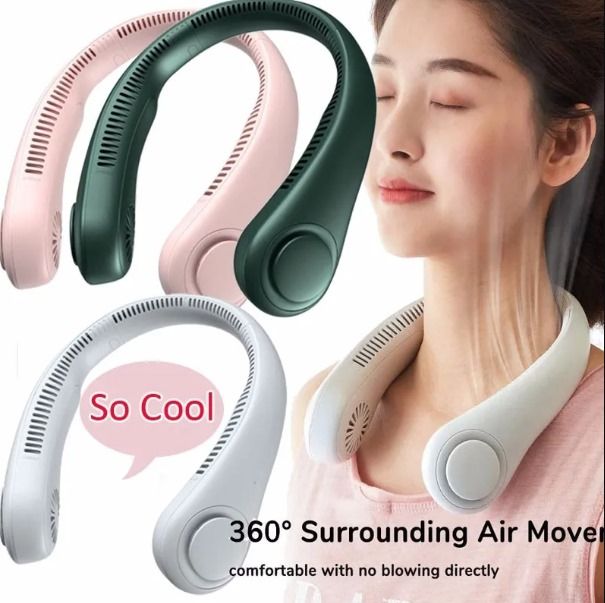 Portable Bladeless Hanging Neck Fan | Hands-Free Personal