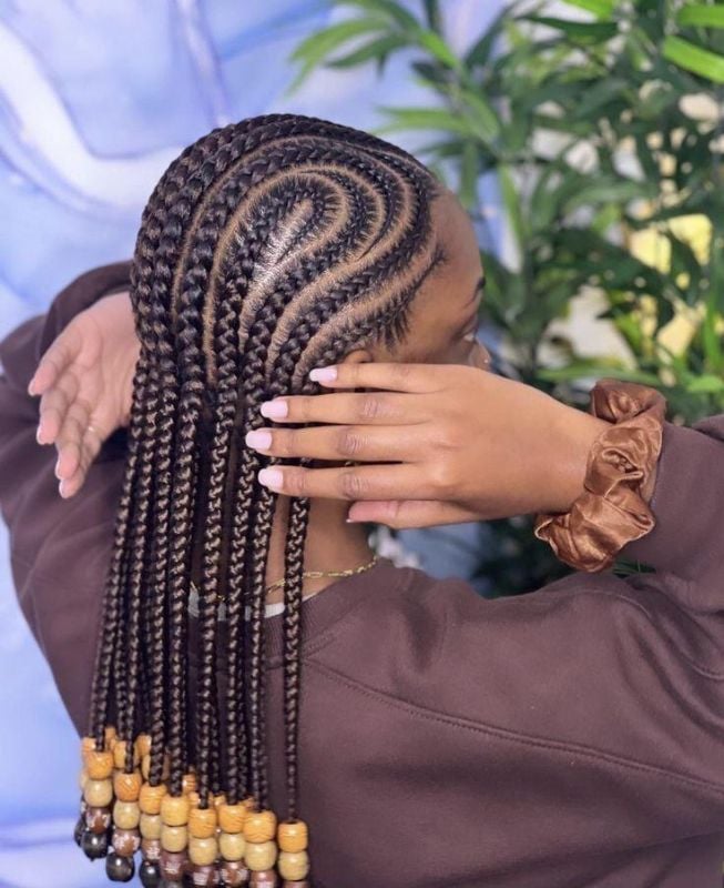 Braid zizagues avec perles