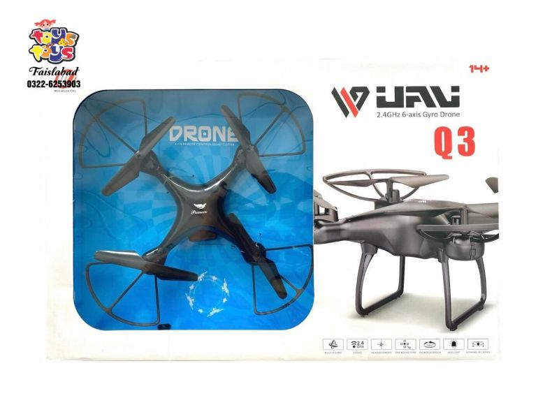 Remote Control Drone Q3 -2.4 Ghz-6 Axis with live view camera Drone