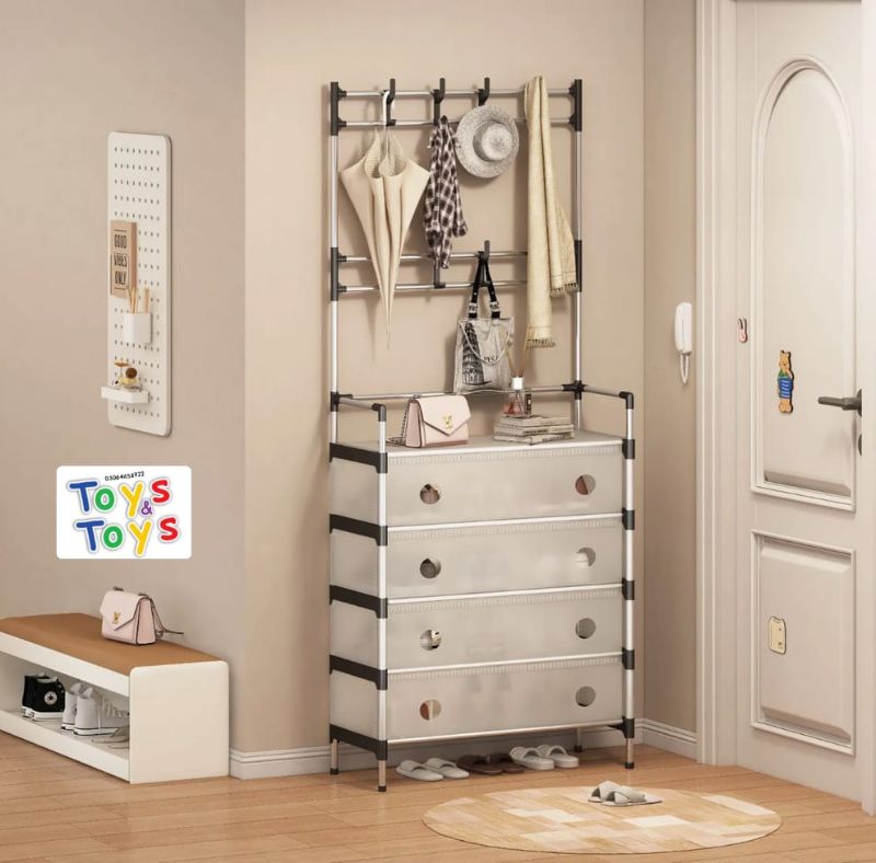 Multi-Functional Shoe Hat & Coat Rack Space-Saving Dustproof Storage Organizer