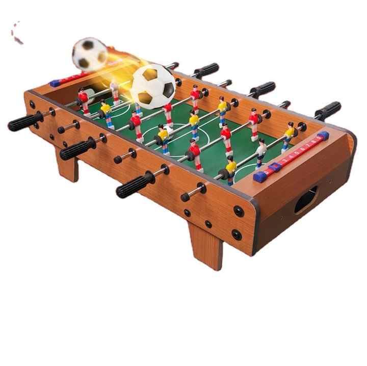 Mini Football Wooden Table Board Game Play Set Soccer Game with 6 Rods For Kids