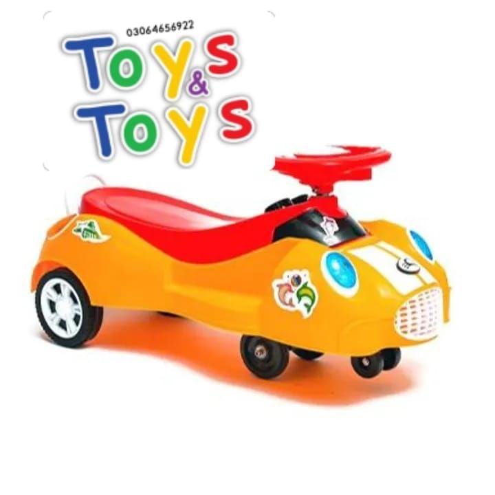 Kids Dolphin Ride Push Car, Baby Swing Car/Twister Fun Play For Toddlers Comes With Flashing Light & Melody Music, Ride On Car