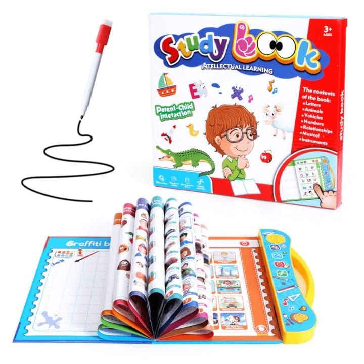 Book for Kids with Electronic Sound Teaching Learning Toys E-Book for Kids English Study eBook for Kids
