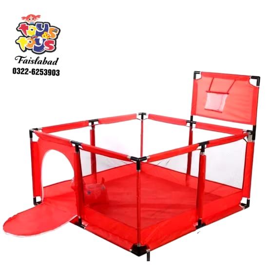 KidsSansar - Baby Playpen Large Activity Breathable Mesh & Round Zipper Door Playpen