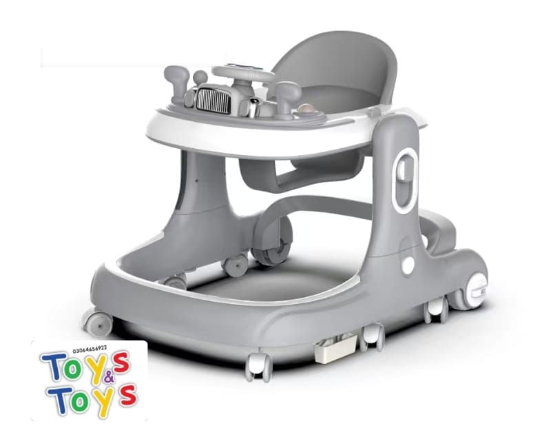 Multifunctional Mushroom Baby Walker With Push Bar