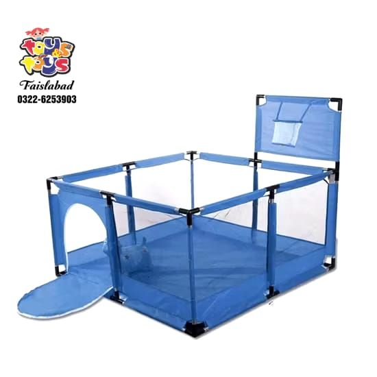 KidsSansar - Baby Playpen Large Activity Breathable Mesh & Round Zipper Door Playpen