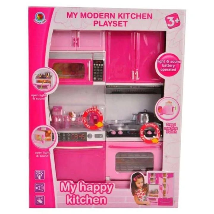 Pink Modern Kitchen Set For Kids