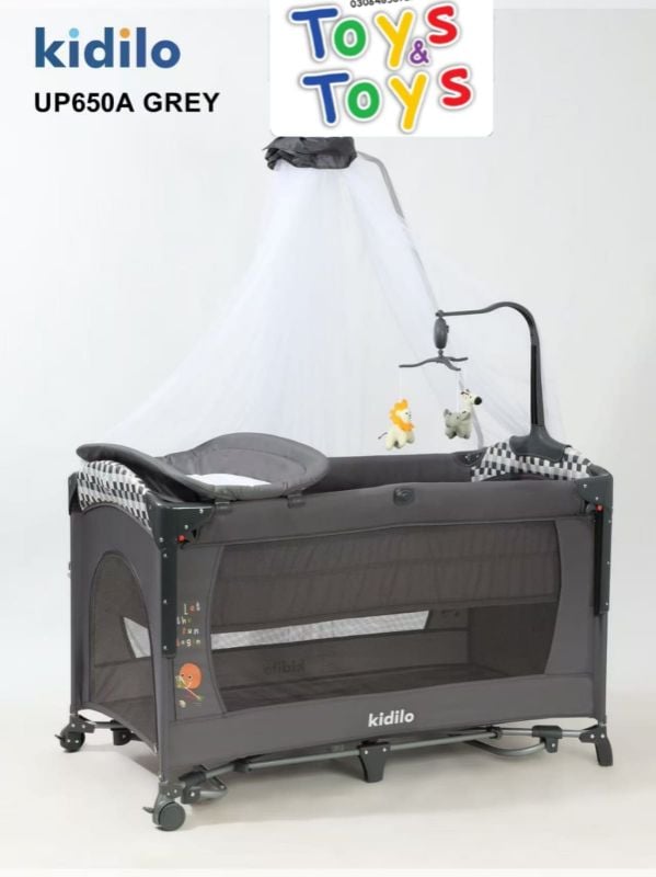 Kidilo Luxury 3in1 Convertible Bedside Crib Bed Playpen