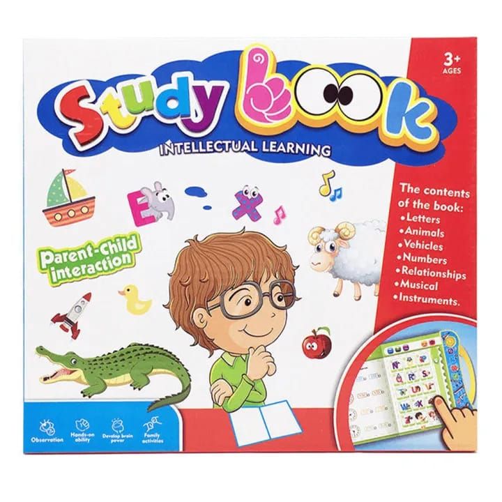 Book for Kids with Electronic Sound Teaching Learning Toys E-Book for Kids English Study eBook for Kids