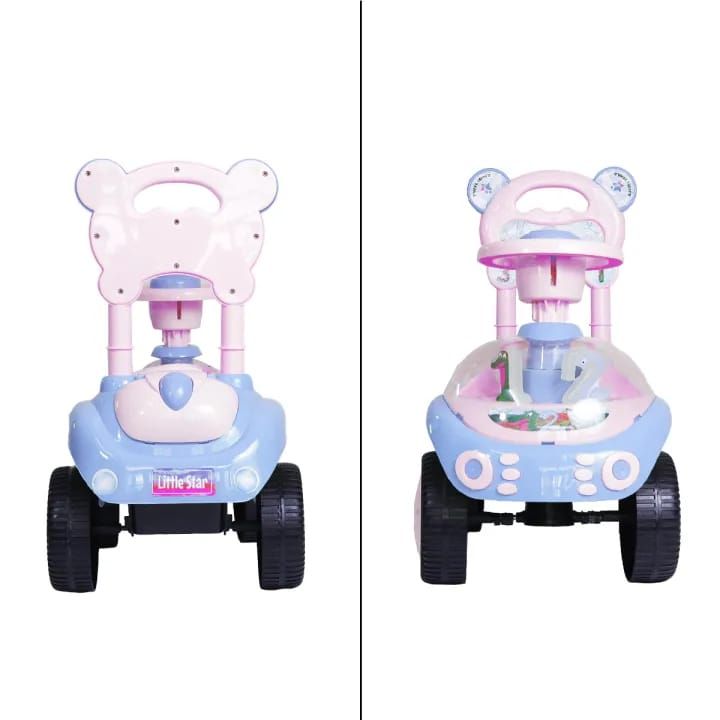 Kids Twilight Push Car With Lights & Music, Little Star Ride On Car With Under Seat Storage Push Car For Toddlers With Melody Horn & Flashing Light Baby Four Wheel Buggy Suitable For Children For Both Outdoor & Indoor Fun Play & Development