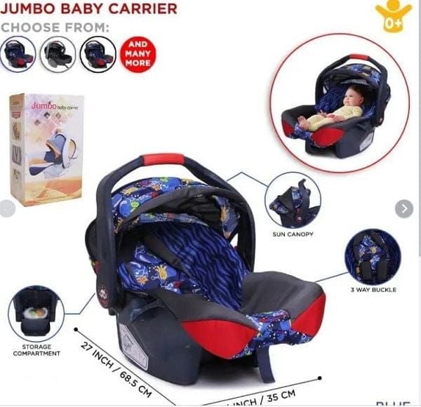 Baby Carry Cot For Kids, Jumbo Size Rocker & Sleeping, Car Seat Gear With Safety Mosquitto Net,