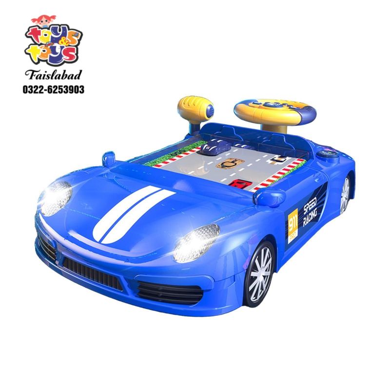 Children's Racing Car Adventure Steering Wheel Electric Desktop Game Avoid Simulated Driving Educational Toys