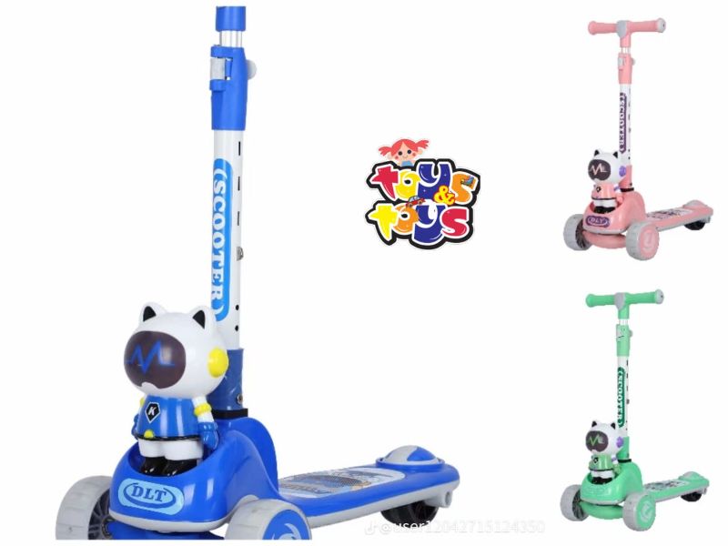 Fun& Safe kids Scooter with Led Wheels Foldable Design