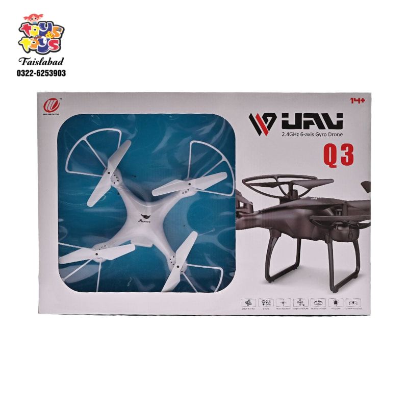 Remote Control Drone Q3 -2.4 Ghz-6 Axis with live view camera Drone