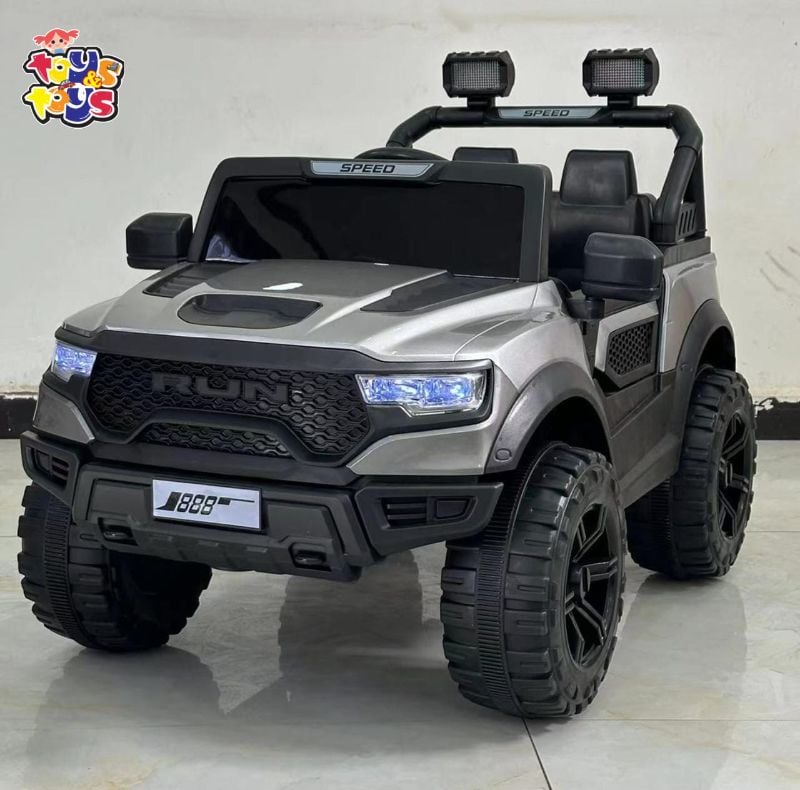 Kids Run 4X4 Kids Battery Operated Jeep for Kids with RGB Light & Music Big size+5 motors