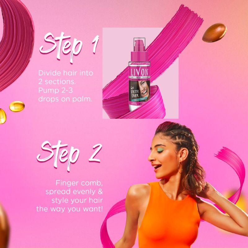 Livon Shake & Spray Serum for Women & Men |For Frizz-free, Smooth & Glossy Hair on-the-go | With Argan Oil & Vitamin E |50ml(FROM INDIA)JEZ
