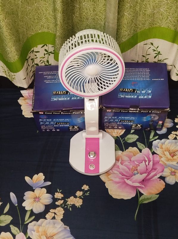 DOUBLE BATTERY USB LED AC-2018 FOLDING FAN Ultra