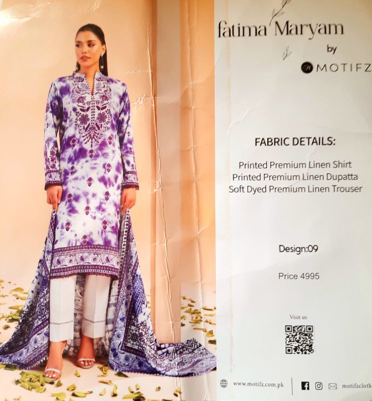 3 Piece Printed Linen Dress 9
