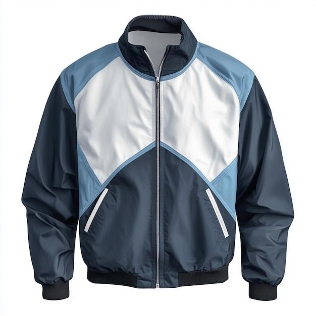 Retro Colorblock Windbreaker Jacket