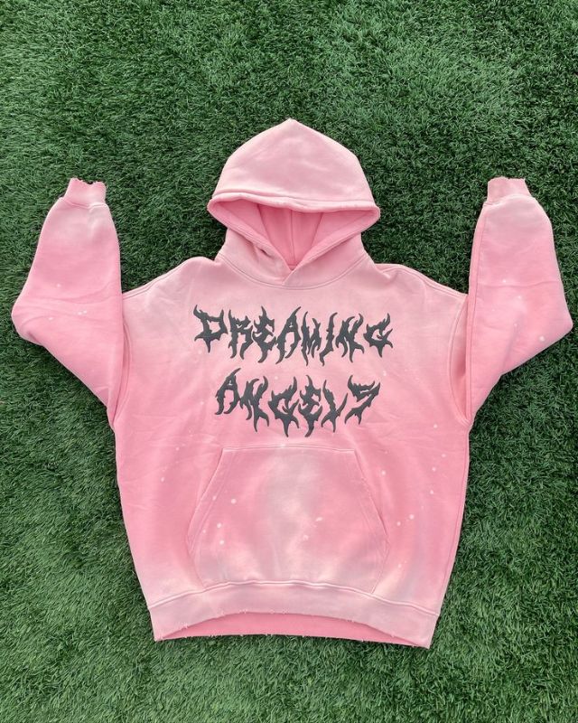 Trendy Pink Printed Hoodie