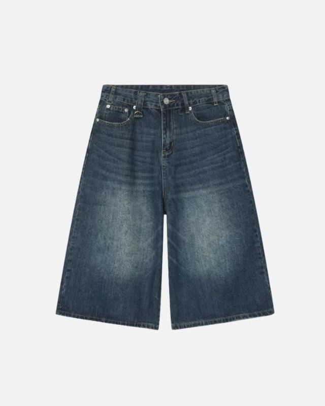 Baggy denim shorts