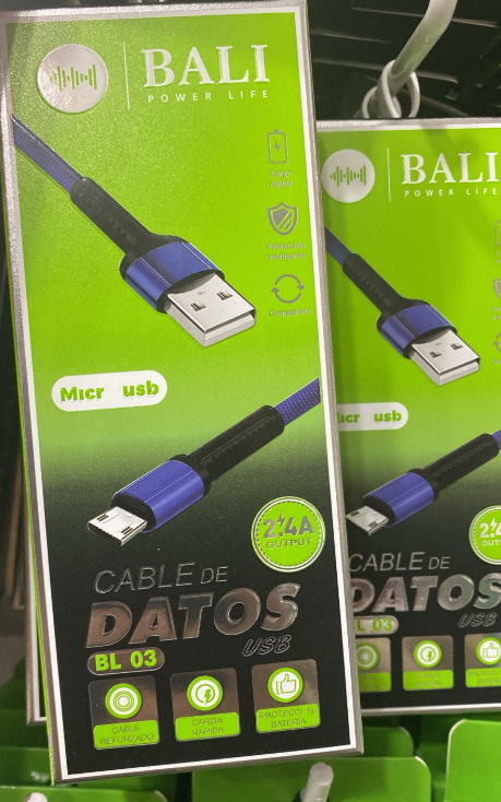 CABLE DE DATOS BALI BL-03 MICRO USB V8