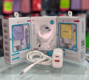 CARGADOR AITECH TIPO C 3.0A COLOR PASTEL