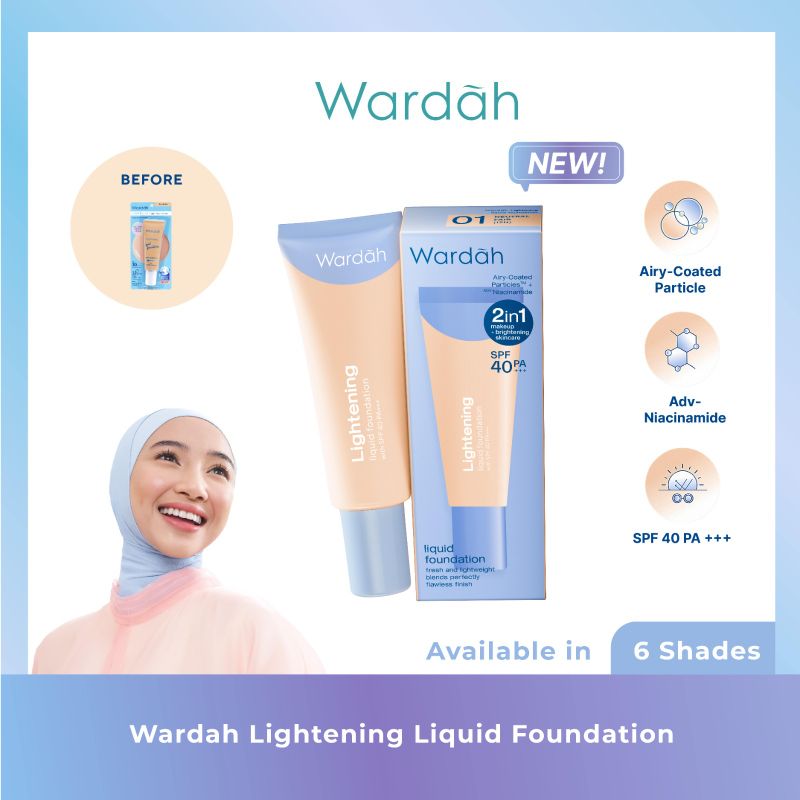 Wardah Lightening Liquid Foundation 6 ml (Pre-Order)