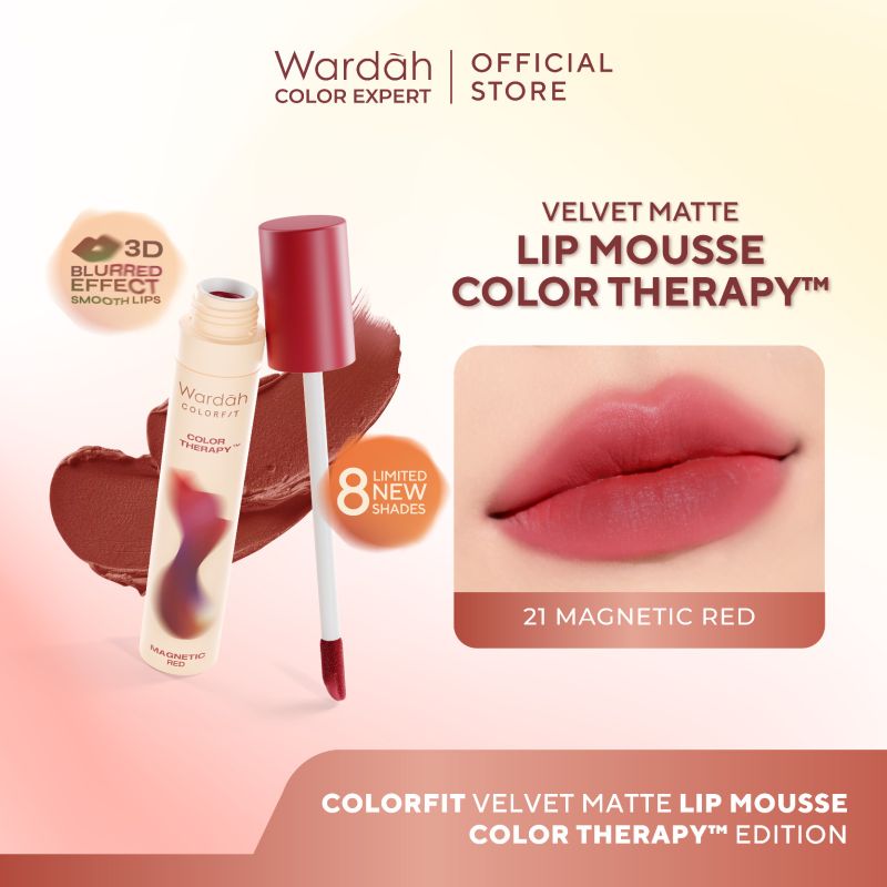 Wardah Colorfit Velvet Matte Lip Mousse Color Therapy 4 g (Pre-Order)